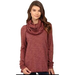 FREE PEOPLE‎ Beach  Cocoon Cowl Neck Pullover Long Sleeve Top Dusty Rose M/L